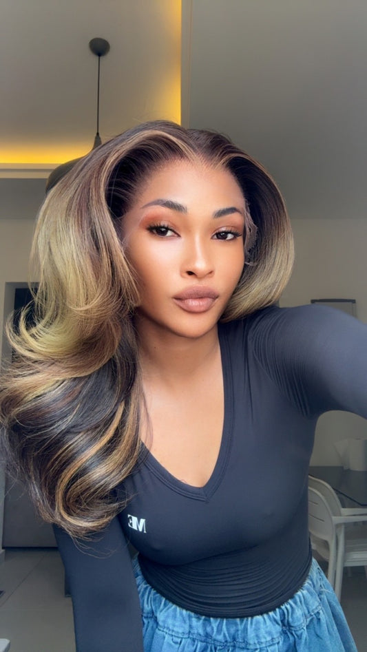 14" Vietnamese Single Donor 300g Bundle + 13x6 HD Frontal (Baleyage)