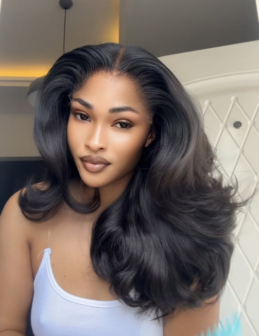 14" Indian Raw Bodywave 400g Bundle + 6x6 HD Lace Closure (Black)