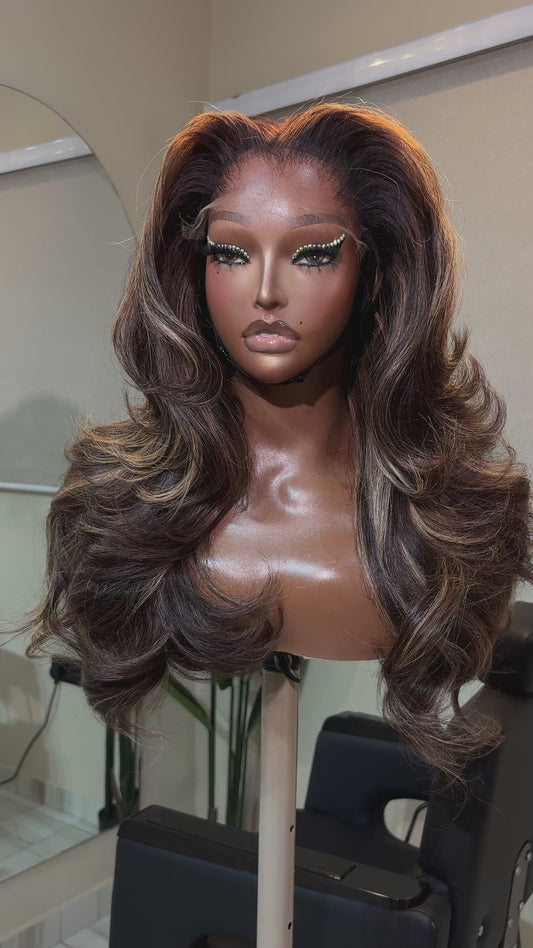 Brown hightailed balayage